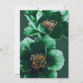Elegantes Emerald Green Floral Chic Brautparty Einladung (Rückseite)