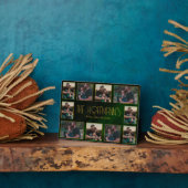 Elegantes Emerald Green Gold Frames 10 Family Foto Fotoplatte (Seite)