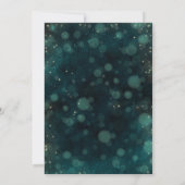 Elegantes Emerald Green Gold Masquerade Party Einladung (Rückseite)