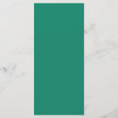 Elegantes Emerald Green Wedding Menu Menükarte (Rückseite)