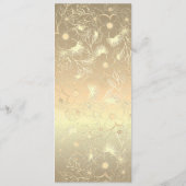 Elegantes Emerald Green Wedding Menu Menükarte (Rückseite)