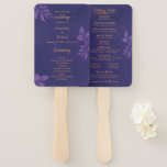 Elegantes Emerald Lila Eucalyptus Wedding Program Fächer<br><div class="desc">Eleganter Emerald Lila Eucalyptus Wedding Program Hand Fan, Plum Blätter mit moderner Goldskriptabdeckung auf der Lila Marmor-Agrobase, sieht luxuriös aus. Vollständig anpassbar. Besuchen Sie meinen Laden, um mehr Hochzeitszeug für dieses Design zu sehen! Für weitere Anpassungen klicken Sie bitte auf den Link "Weitere Anpassung" und verwenden Sie unser Design-Tool, um...</div>