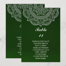 Elegantes Emerald Paisley Seating Chart Einladung