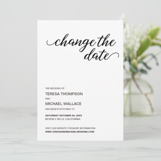 Elegantes Encore: Personalisierte Hochzeitspause Einladung (Stehend Vorderseite)