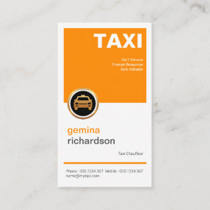 Elegantes Energetic Simple Square Placard Taxi Visitenkarte