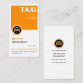 Elegantes Energetic Simple Square Placard Taxi Visitenkarte (Vorne/Hinten)