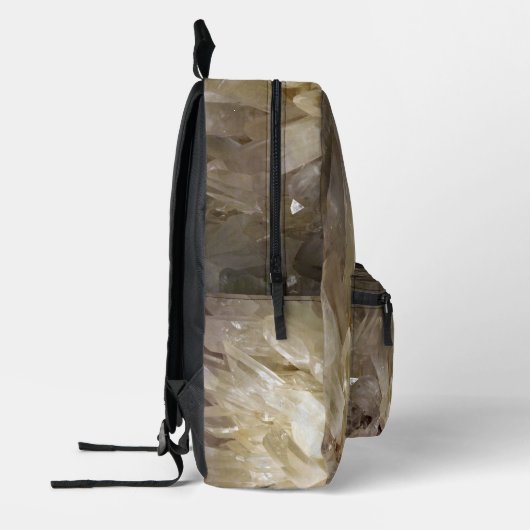 Elegantes Energy Graphic Clear Quarz Bedruckter Rucksack (Links)