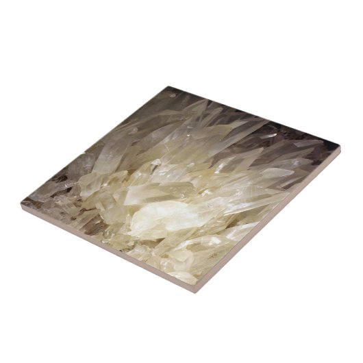 Elegantes Energy Graphic Clear Quarz Fliese (Seite)