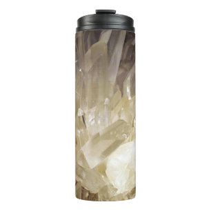 Elegantes Energy Graphic Clear Quarz Thermosbecher
