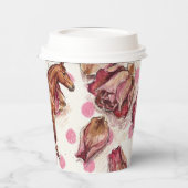 Elegantes Equestrian-Jäger-Design Pappbecher (Links)