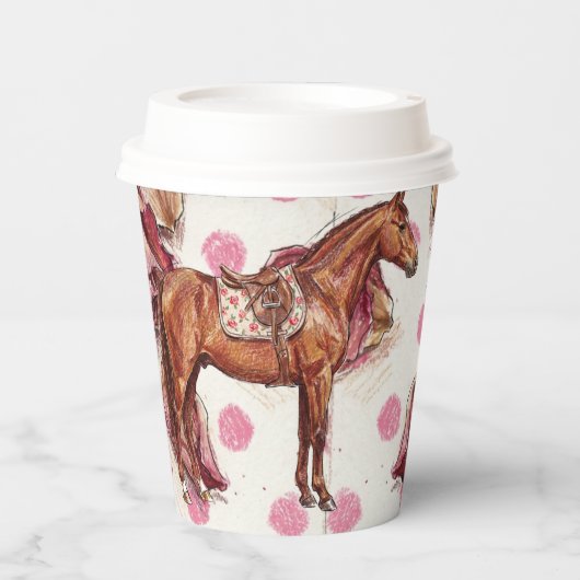 Elegantes Equestrian-Jäger-Design Pappbecher (Vorderseite)