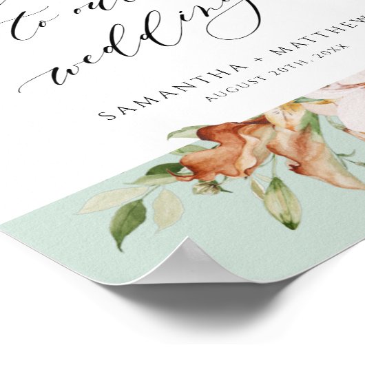 Elegantes Erdblut, Begrüßungszeichen Poster (Ecke)