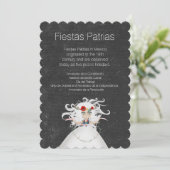 Elegantes Ereignis Black Einladung (Stehend Vorderseite)