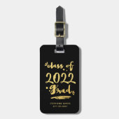 Elegantes Erfolgs-Goldkundenspezifischer Gepäckanhänger (Vorderseite vertikal)