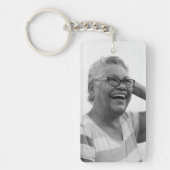 Elegantes Erinnerungsdenkmal Grau benutzerdefinier Schlüsselanhänger (Vorderseite)