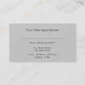 Elegantes Ernennungsformular Terminkarte (Rückseite)