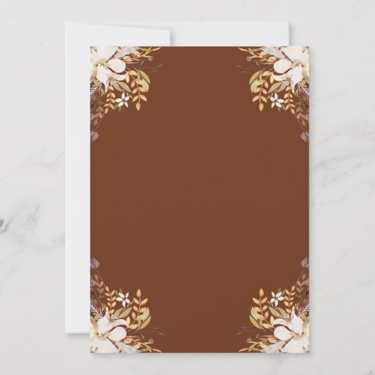 Elegantes Erntedank-Abendessen im Herbst Einladung (Rückseite)