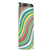 Elegantes erstes, modernes, farbenfrohes Muster Gr Thermosbecher (Nach rechts gedreht)