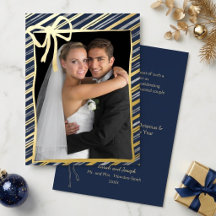 Elegantes erstes verheiratetes Weihnachten Streife