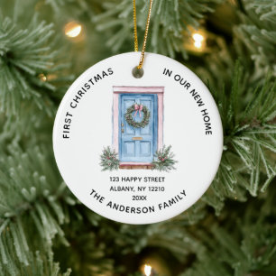 Elegantes erstes Weihnachten in unserem neuen Zuha Keramik Ornament