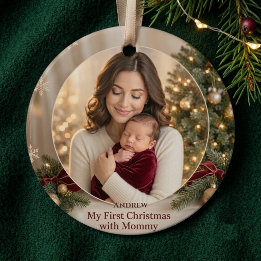 Elegantes erstes Weihnachten mit Mutti Foto Ornament
