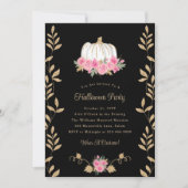 Elegantes erwachsenes Halloween-Party Einladung (Vorderseite)