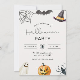 Elegantes erwachsenes Halloween-Party mit eigener  Einladung