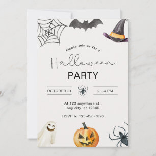Elegantes erwachsenes Halloween-Party mit eigener Einladung