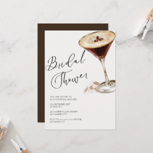 Elegantes Espresso-Martini-Brautparty Einladung