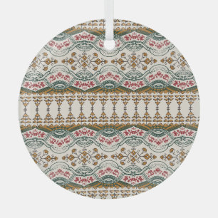 Elegantes ethnisches florales Boho-Design Ornament Aus Glas
