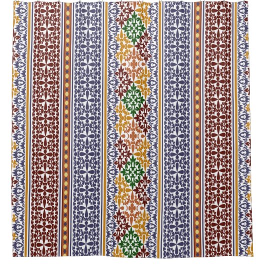 elegantes ethnisches Muster Duschvorhang (Vorderseite)