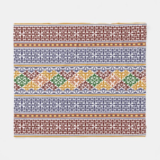 elegantes ethnisches Muster Fleecedecke (Vorderseite (Horizontal))