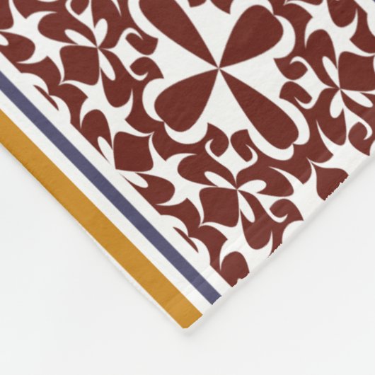 elegantes ethnisches Muster Fleecedecke (Ecke)