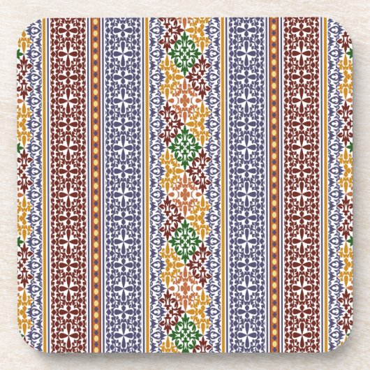 elegantes ethnisches Muster Getränkeuntersetzer (Vorderseite)