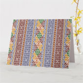 elegantes ethnisches Muster Karte (Gelbe Blume)