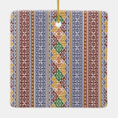 elegantes ethnisches Muster Keramikornament (Rückseite)