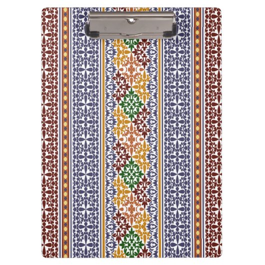 elegantes ethnisches Muster Klemmbrett (Vorderseite)