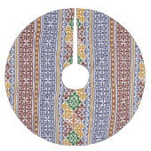 elegantes ethnisches Muster Polyester Weihnachtsbaumdecke (Vorderseite)