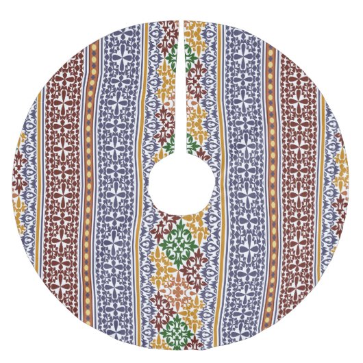 elegantes ethnisches Muster Polyester Weihnachtsbaumdecke (Vorderseite)