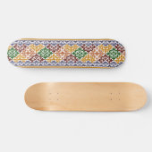 elegantes ethnisches Muster Skateboard (Horizontal)