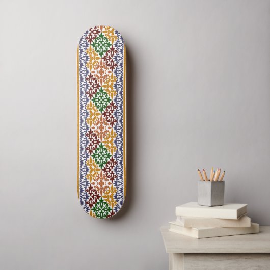 elegantes ethnisches Muster Skateboard (Wandkunst)