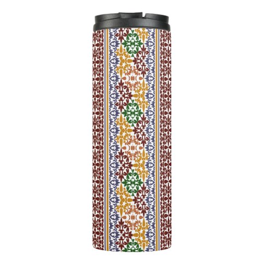elegantes ethnisches Muster Thermosbecher (Rückseite)