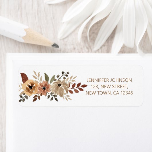 Elegantes Etikett Botanischer Rücksendeadresse (Insitu)