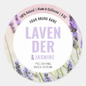 Elegantes Etikett für die Körperkontrolle mit Foto Runder Aufkleber (Vorderseite)