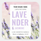 Elegantes Etikett für die Verpackung der Kerze mit Quadratischer Aufkleber (Vorderseite)