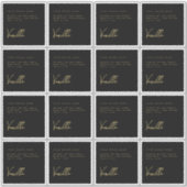 Elegantes Etikett für schwarze goldene Kerzen (Vorderseite)