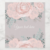 Elegantes Etikett mit personalisierter Rose (Einzelnes Label)