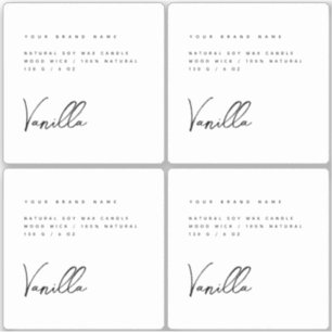 Elegantes Etikett mit schwarzer Kerze