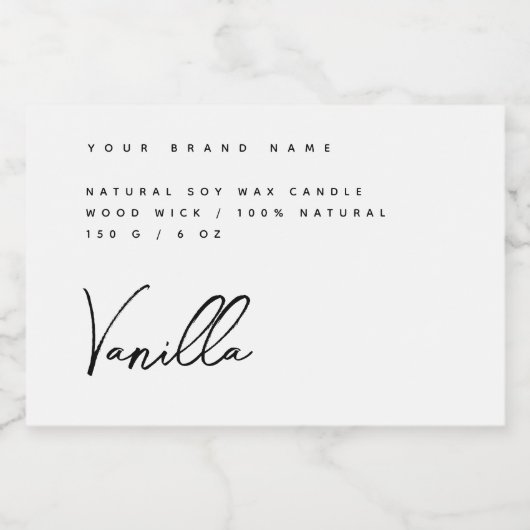 Elegantes Etikett mit schwarzer Kerze (Einzelnes Label)