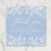 Elegantes Etwas Blaues Viktorianisches Brautparty Geschenkanhänger (Vorderseite)